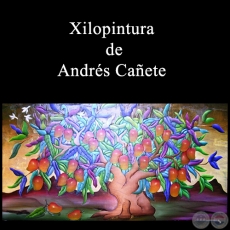 Árbol - Xilopintura de Andrés Cañete